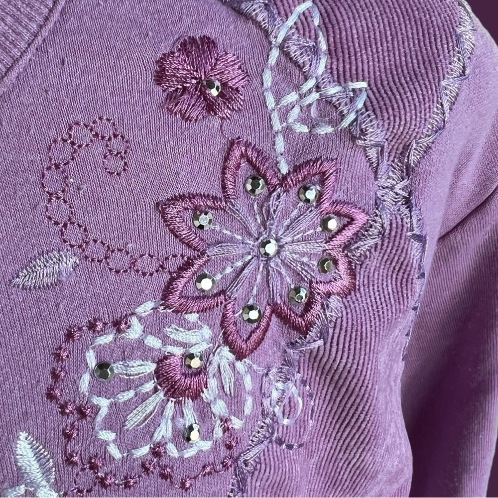 Alfred Dunner Patchwork Embellished Embroidered C… - image 4